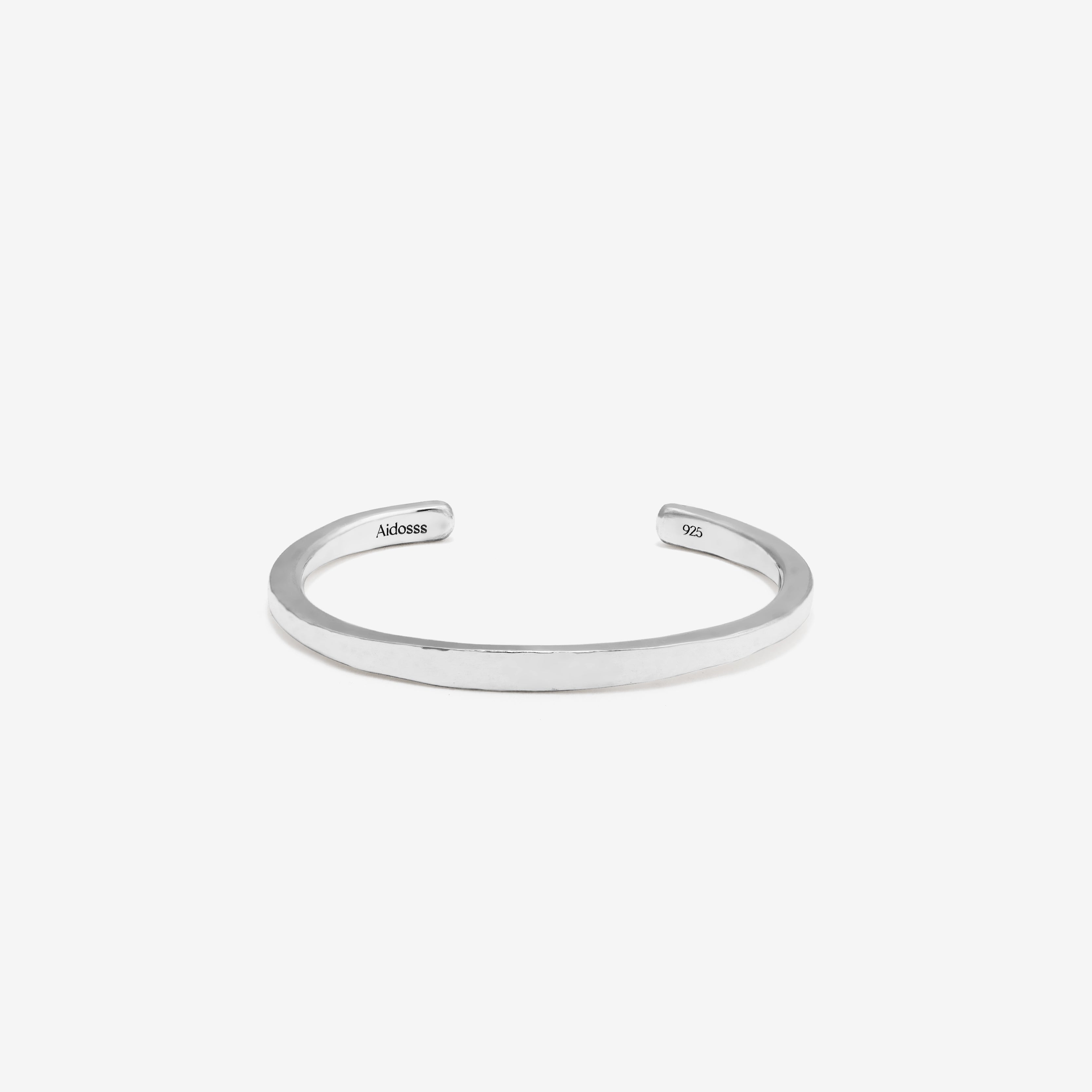 Textured 925 silver cuff bracelet 001